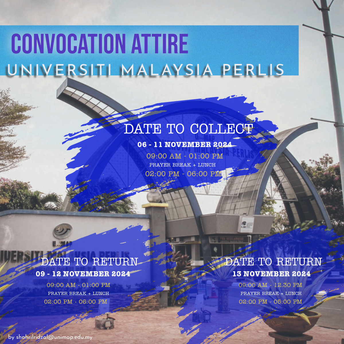 Collection & Returning of Convocation Attire